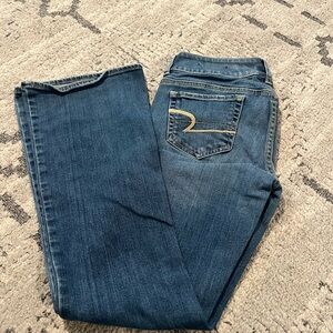American Eagle Outfitters Dark Blue Straight Leg Jeans